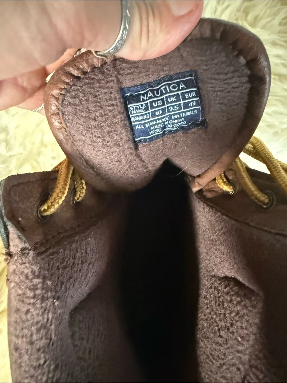 NEW Nautica Men 10 Channing leather cold weather Warm Waterproof Duck Boots shoe